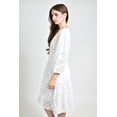 thumbnail image 2 of Vestido boho con encaje bordado Roman Fashion /Juvenil, 104 (Blanco) blanco G, 2 of 5