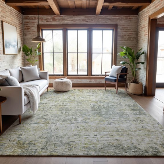 Addison Rugs Mayfield Premium Machine Washable Transitional Modern Sage Rectangle Rug, 9' x 12'