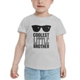 thumbnail image 2 of Coolest Little Brother Cute Toddler T Shirts for Boys Girls (Gray, Youth M), 2 of 5