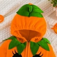 thumbnail image 4 of LIJCC Toddler Boy Girl Halloween Zipper Long Sleeve Jumpsuit Outfit Pumpkin Romper Cute Hoodie Sweatshirt Romper Infant Baby Halloween Fall Winter Warm Bodysuit Clothes, 4 of 7