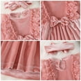 thumbnail image 4 of IDOPIP Toddler Girl Vintage Velvet Dress Wedding Christmas Party Dress Long Sleeve Fall Winter Clothes, 4 of 7