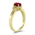 thumbnail image 2 of SZUL Women's Ruby and Diamond Regal Channel Ring in 14K Yellow Gold, 2 of 3