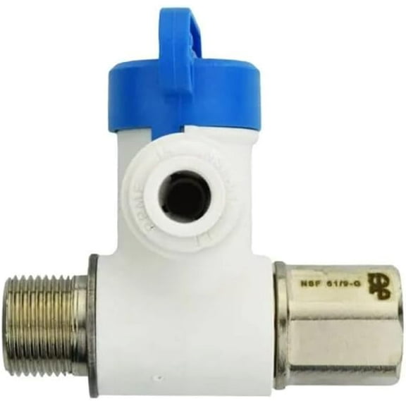 IPW Industries Inc-John Guest - Metal Angle Stop Adapter Valve 3/8" NPT / 1/4" OD(ASVPP1LF)