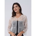 thumbnail image 7 of Aislor Women's Long Sleeve Sequin Bolero Shrug Evening Wedding Party Cardigan Tops White One Size, 7 of 7