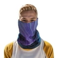 thumbnail image 4 of Unique Bargains 1 Pc Windproof Face Scarf Mask Face Mask for Outdoor Cycling Purple Deep Green, 4 of 6