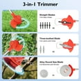 thumbnail image 4 of ChicHomey Weed Wacker and String Trimmer, 21V Batteries, 3 Blades Adjustable Length - Lightweight Lawn Edger & Brush Cutter for Yard and Garden(1 or 2 Battery Optional), 4 of 8
