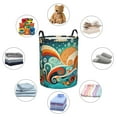 thumbnail image 3 of DouZhe Waterproof Collapsible Large Laundry Baskets, Ocean Sea Waves Prints Circular Hamper with Handles, 3 of 6