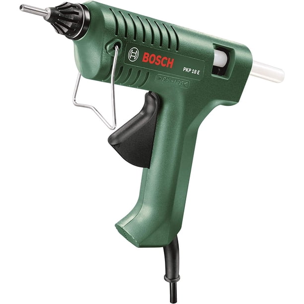 Pistola para colle Bosch - PKP 18 E, 100V-240V-50/60Hz 16W (200W), (Livré avec 1 buse extra longue + 1 bâtonnet de colle) Vhermosa AZ-0002
