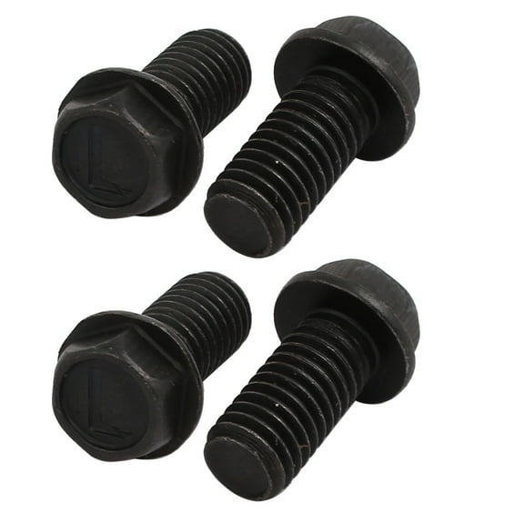 4pcs M8x16mm 8.8 Grade Hex Head Flange Left Hand Thread Bolt for Cutting Machine