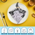 thumbnail image 6 of Werpe Roses Cloth Napkins Polyester Fabric Gift Reusable Machine Washable for Events 12-Pack 6 PCS, 6 of 7