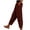 Wine #020, variant on Corduroy Pants for Women Side Button Elastic Waist Fall Winter Pant Straight Leg Lightweight Comfy Trousers with Pockets Navy S