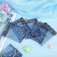 thumbnail image 3 of 50PCS Moon Stars Drawstring Organza Bags Jewelry Gift Bags Pouches Gold Star Organza Favor Pouches for Christmas Wedding Party, 3 of 8