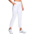 thumbnail image 2 of Pantalones de golf YYV, elásticos, cintura alta, blancos, para mujer, 2 of 7