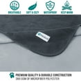 thumbnail image 2 of PetAmi Waterproof Dog Blanket For Small Medium Dog, Pet Puppy Blanket Couch Cover Protection, Fleece Cat Washable Throw, Couch Sofa Furniture Protector, Reversible Soft Plush, 29x40 Gray/Light Gray, 2 of 8