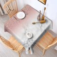thumbnail image 2 of Pink Glitter White Marble Pattern Square Tablecloth,Waterproof Square Table Cover,Wipeable Spillproof Washable Table Cover for Home Kitchen Party Decor 42"X42"(107x107cm), 2 of 6