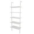 thumbnail image 2 of KAAYEE 5-Tier Wood Ladder Bookcase with Metal Frame,Industrial Modern Ladder Shelf for Bedroom,White, 2 of 6