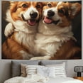 thumbnail image 2 of BCIIG Dogs Hugging Tapestry Wall Hanging Unique Style Graphic Tapestries Home Wall Decor Art for Living Room Bedroom Apartment Farmhouse Dorm 40x30inch, 2 of 6