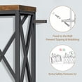 thumbnail image 4 of 69" Narrow Console Table for Entryway, 2-Shelves Wooden Sofa Table Behind Couch, Farmhouse Skinny Entryway Table , Brown, 4 of 11