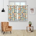 thumbnail image 5 of Colorful Leaves Kitchen Curtains - Floral Spring Botanical Tier Cafe Curtains Farmhouse Country Small Window for Bathroom Living RV Rod Pocket Window Drapes 36 Inch 2 Panels Set 28 "x36, 5 of 5