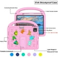 thumbnail image 3 of ELEHOLD Case for Apple iPad Air 11 (2024)/pro11 2024, Fun Animal Design EVA Durable Case with Handle & Stand & Strap, Easy Carry for Children,Pink, 3 of 9