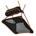 thumbnail image 4 of Silla de playa plegable para exteriores, portátil, con respaldo de malla, de aleación de aluminio, para acampar y pescar, color naranja, 4 of 12