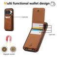 thumbnail image 4 of Allytechgroup Wallet Case for Google Pixel 9 / 9 Pro with Credit Card Slot, RFID Blocking PU Leather Flip Case with Lanyard & Kickstand Shockproof and Anti-Scratch Bumper for Women Girls, Brown, 4 of 5
