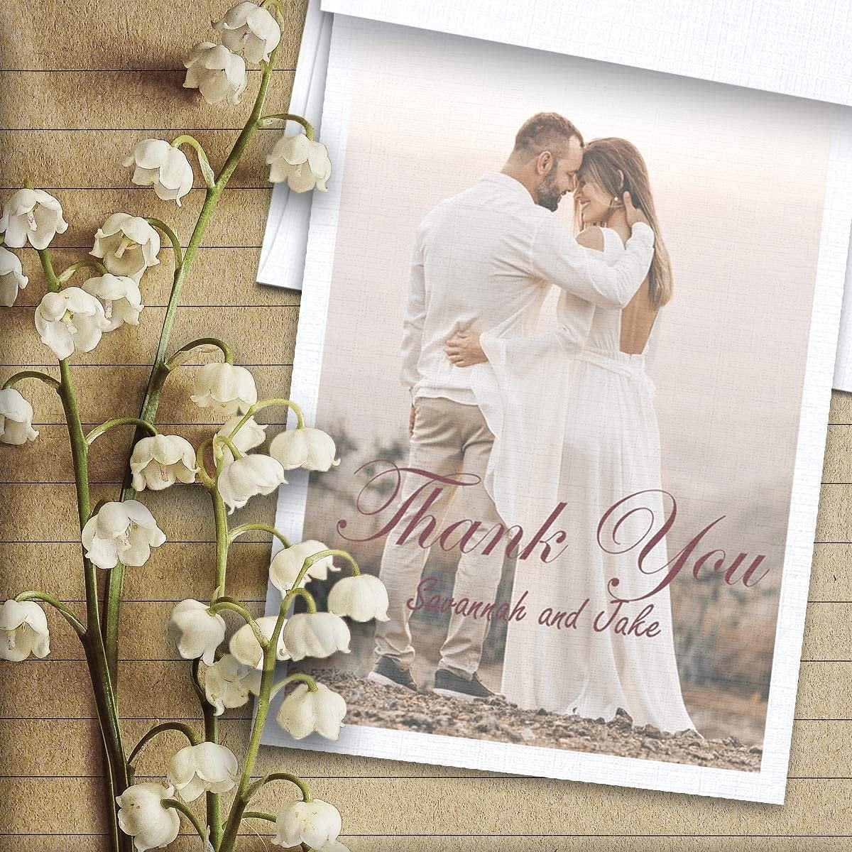 Hamilco Blank Cards and Envelopes - Flat 5" x 7" Linen White Cardstock Thick Paper 100lb Cover 100 Pack