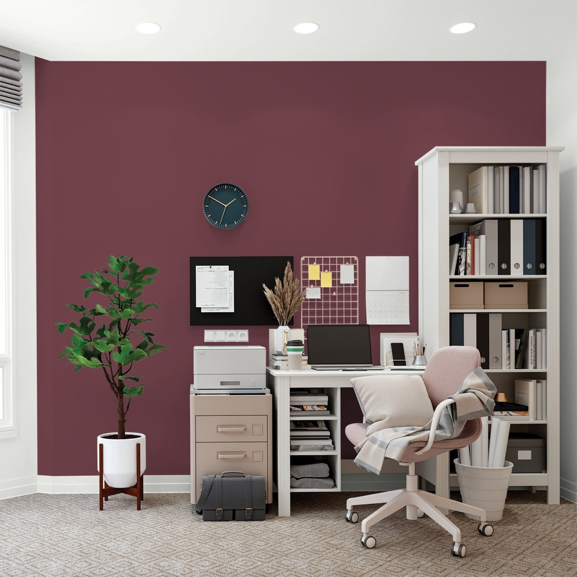 Glidden Fundamentals Red Red Wine Flat Interior Paint and Primer, 1 Gallon