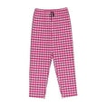thumbnail image 4 of Kll Womens Pink Gingham Print Pajama Pants Soft Pajama Bottoms For Women Cozy Lounge Pants, 4 of 9