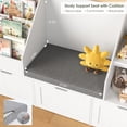 thumbnail image 6 of Homfa Kids Bookshelf with Reading Nook & 3 Movable Drawers, 2 Cube Bookcase with 4-Tier Book Racks, Toy Storage Organizer for Playroom Bedroom, White, 6 of 9