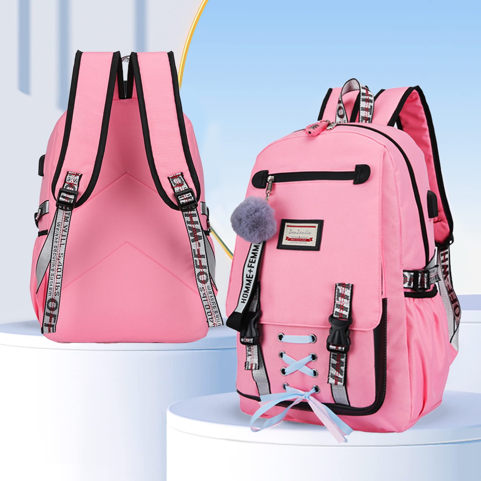 Teenage Girls' Backpack Middle School Students Bookbag