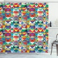 thumbnail image 1 of Ambesonne Colorful Shower Curtain, Chevron Triangles, 69"Wx70"L, Multicolor, 1 of 3