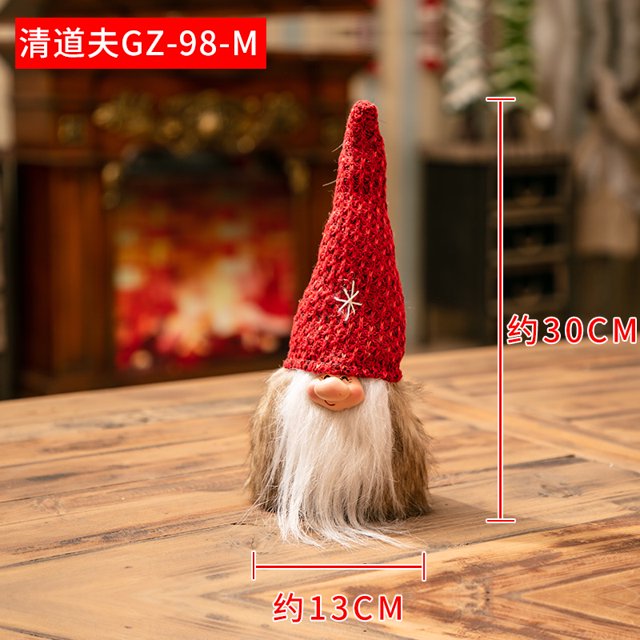 New Christmas Rudolph Doll Forest Old Man Love Standing Faceless Doll Ornaments Nordic Gnome Decoration Gifts Party Supplies