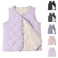 thumbnail image 3 of Boys Girls' Winter Vest Sleeveless Padded Lightweight Quilted Vest School Uniform Thermal Underwear Jacket Fall Clothes, Pink, 11 Years, 3 of 4