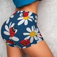 thumbnail image 4 of Sikiie Daisies With Ladybugs Workout Shorts Women Scrunch Butt Gym Shorts Seamless High Waist Tummy Control Yoga Biker Athletic Shorts-X-Large, 4 of 8