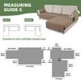 thumbnail image 2 of BTTO 2PCS Sectional Couch Cover for L-Shape, 100% Waterproof Reversible Slipcover for Dogs, Pet, Cat, Washable Chaise Lounge Cover, 2 of 7
