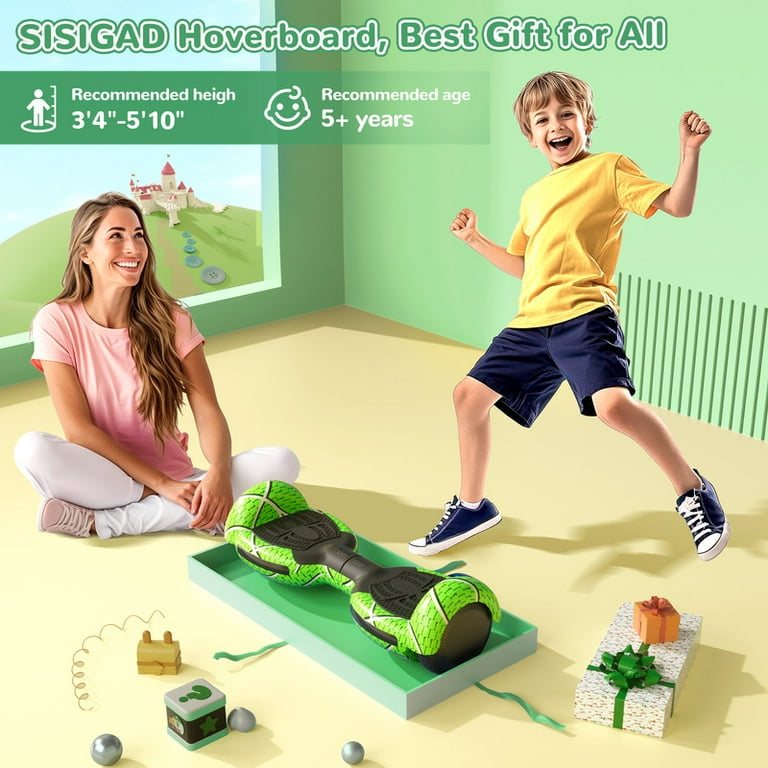 SISIGAD Hoverboard 6.5 Inch All Terrain Self Balancing Electric Scooter with Bluetooth and LED Lights Walmart