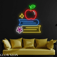 thumbnail image 4 of Glowneon Book Store Decor With School Book Apple Neon Sign, Led Light, 4 of 5