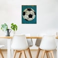 thumbnail image 4 of Soccer Wall Art Watercolor Football on Vintage Wooden Board Wall Art Prints Teenage Boys Sports Canvas Art Wall Decor for Living Room Bedroom 16x24 Inches, 4 of 6