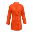 thumbnail image 1 of Vedolay Suit Jacket Womens Fall Fashion 2023 Casual Blazers Long Sleeve Work Suit Jackets with Pockets,Orange M, 1 of 4