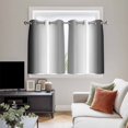 thumbnail image 5 of Ombre Black White Kitchen Curtains Short 54 Inch Length, Simple Abstract Striped Farmhouse Grommet Top Bedroom Living Room Curtains, Light Filtering Cafe Curtain Drapes 2 Panels Set 84''x54'', 5 of 9