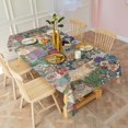thumbnail image 2 of Boho Bohemia Flower Rectangle Tablecloth 60"x120",Waterproof Polyester Rectangle Table Cloth, Wipeable Spillproof Polyester Tablecloth for Dining, Camping, Indoor and Outdoor, 2 of 6
