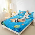 thumbnail image 4 of jejeloiu Kawaii Capybara Twin Sheet Sets,Brown Blue Bedding For Boys Kids 3-Piece, 4 of 7