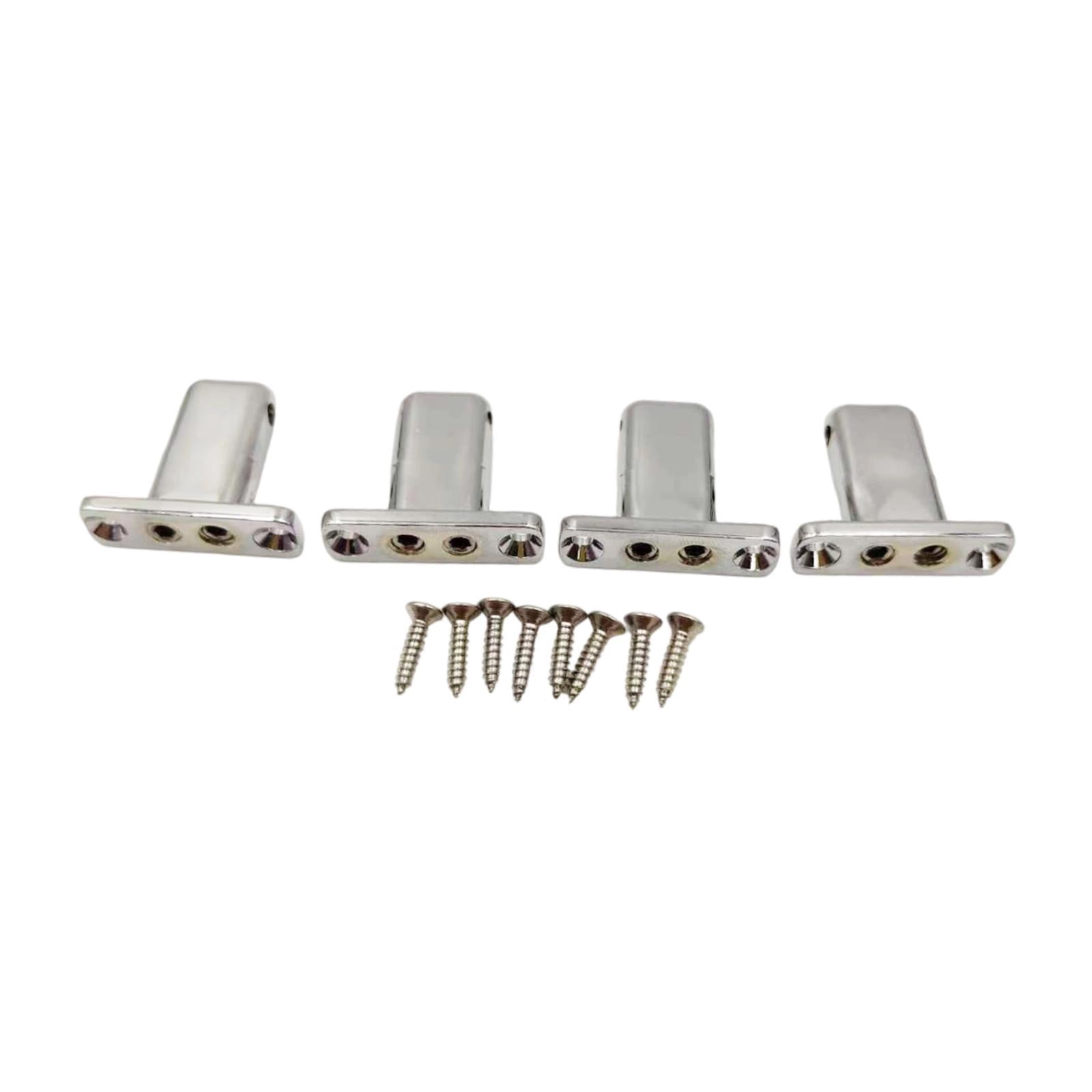 JWQFBC 4 String Electric Guitar Nut Locking Bridge with Mounting Screw for DIY Projects Gray