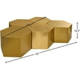 thumbnail image 3 of Meridian Furniture Table Basse Modulaire Hexagonale Brossée Or 5 Pcs, 3 of 3