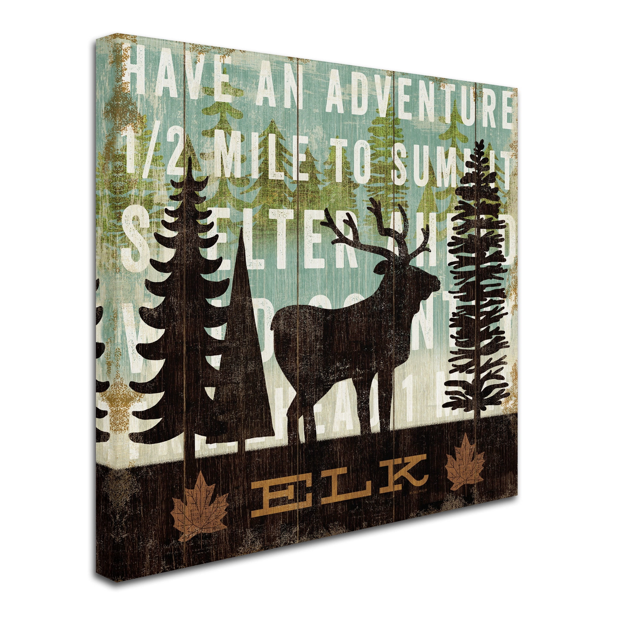 Trademark Fine Art "Simple Living Elk" Canvas Art by Michael Mullan