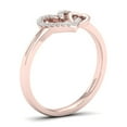 thumbnail image 3 of 1/10Ct TDW Diamond 10k Rose Gold Open Heart Dous Fashion Ring, 3 of 5