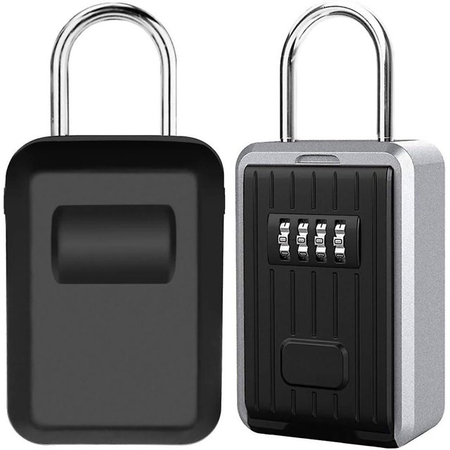 Caja de seguridad para llaves Rojo Verde XL negro con código numérico de 4 dígitos
