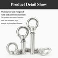 thumbnail image 3 of M6 Expansion Bolt, 5 Pcs 304 Stainless Steel Ring Lifting Anchor Eyebolt Expansion Screw for Concrete Wall,M6x60mm, 3 of 5