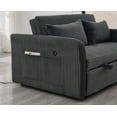 thumbnail image 5 of Noodeniya 55" Corduroy Twins Pull Out Sofa Bed with 2 Large Side Pockets and USB, Convertible Sleeper Couch, Loveseat for Small Place, Grey, 5 of 16